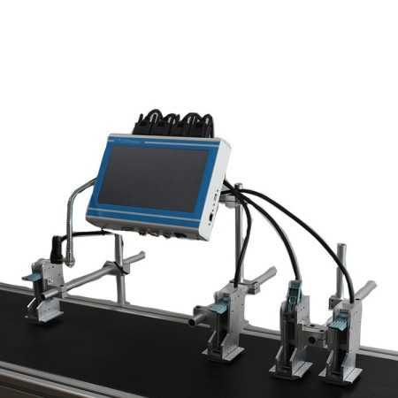 Datador Inkjet CT740Pro com 4 cabeças TIJ e estrutura industrial metálica